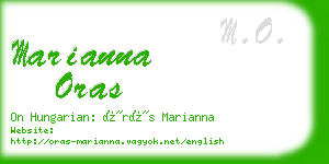 marianna oras business card